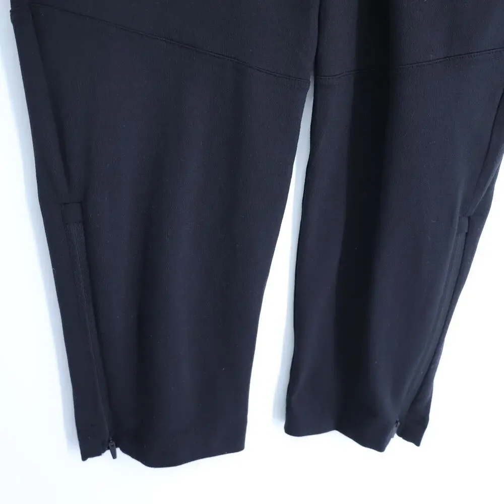 ALO Ankle Zip Tapered Pants Black Lightweight Pull On Active Women's S